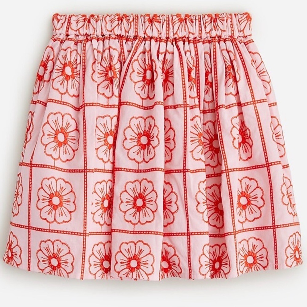 Crewcuts Girls' pull-on skirt with embroidery pink red floral size XL